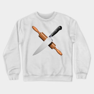 Knife and rolling pin Crewneck Sweatshirt